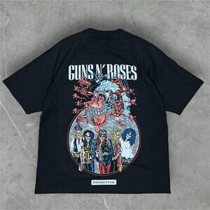 Primitive Skateboarding Guns N' Roses T-Shirt Kanji Skulls Oversized Medium